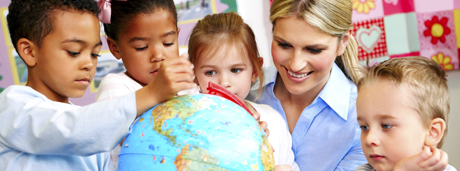 picture of children and teacher